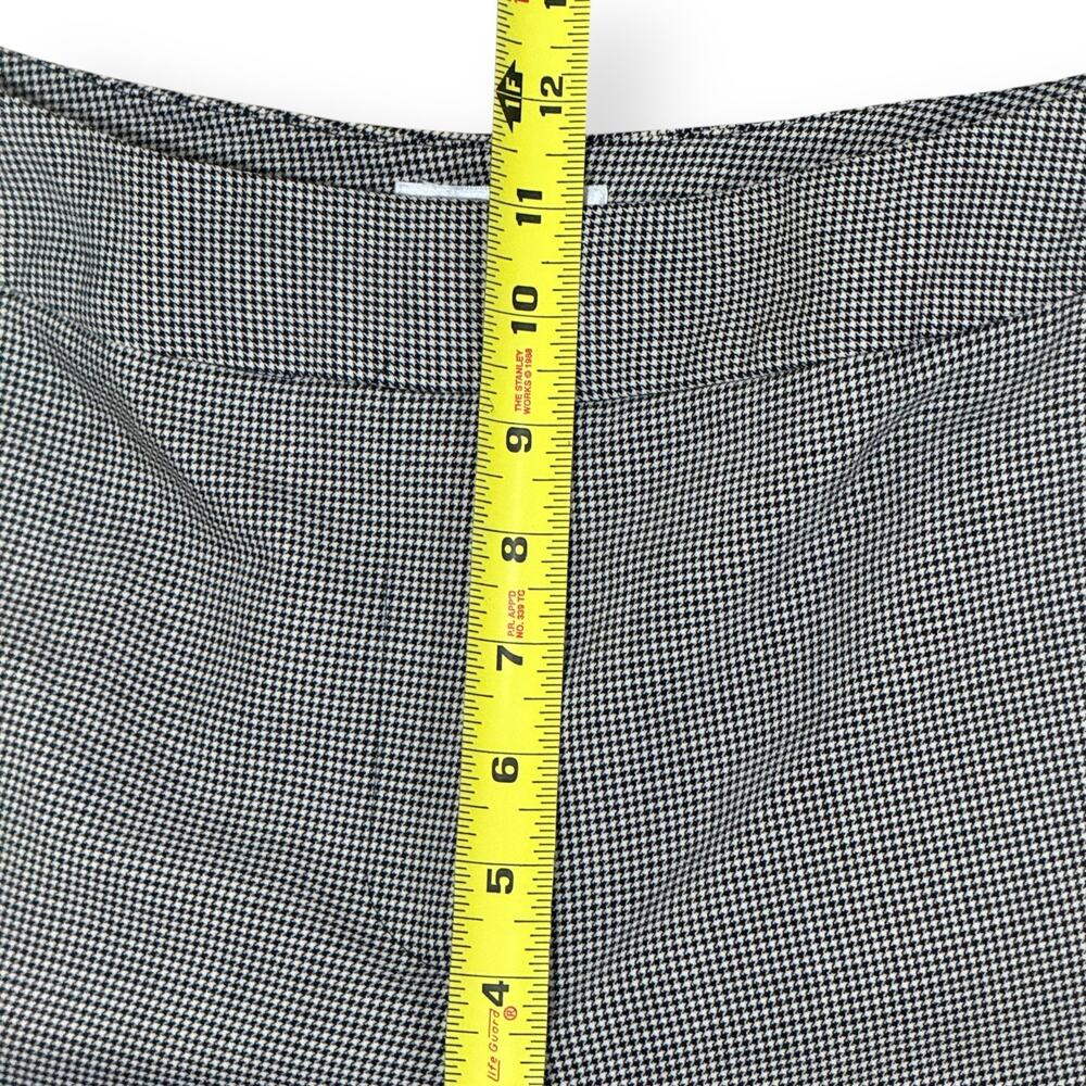 Vintage 90s Talbots Black Houndstooth Pants 8 Wool Stretch Lined Trousers Career - Picture 8 of 9